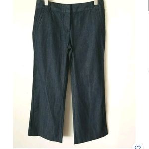 J. Crew FAVORITE FIT Trouser Jeans‎ Wide Leg Size 6 Style# 94657 BLUE